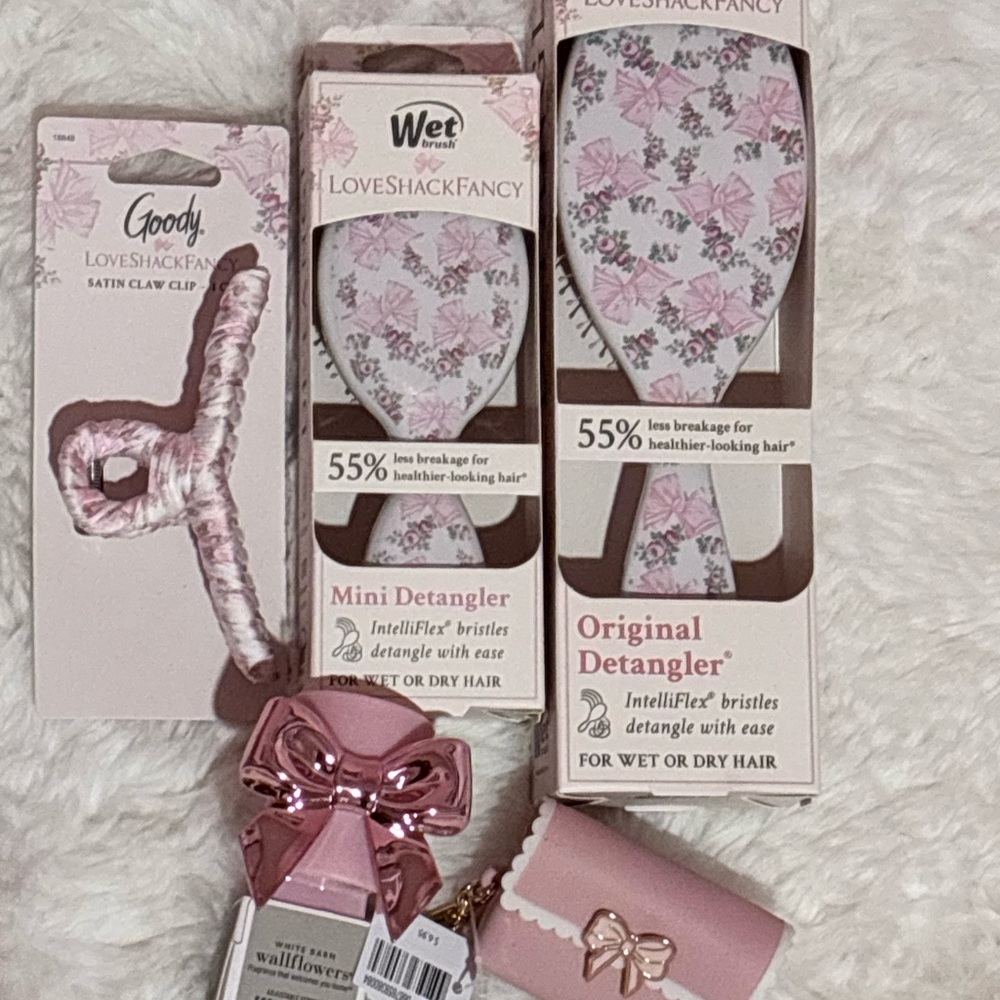 LoveShackFancy Hair Care Set with Pink Floral Design